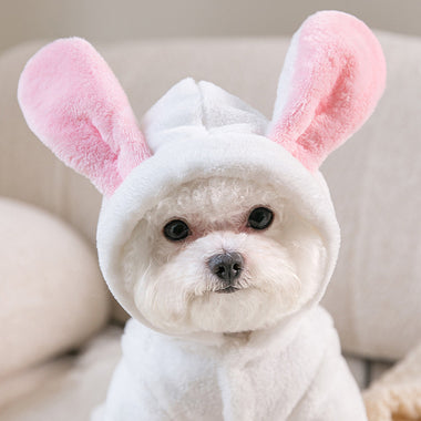 Rabbit Ears Four-legged Fleece Pet Clothes