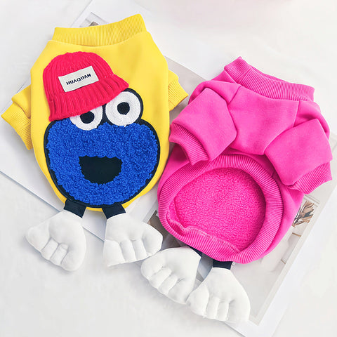 Cartoon Fleece Sweatshirt Pet Clothes