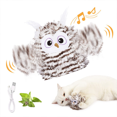 Interactive Squeaker Owl Cat Toy