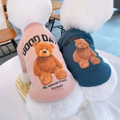 Bear Printed Dog Sport Shirt