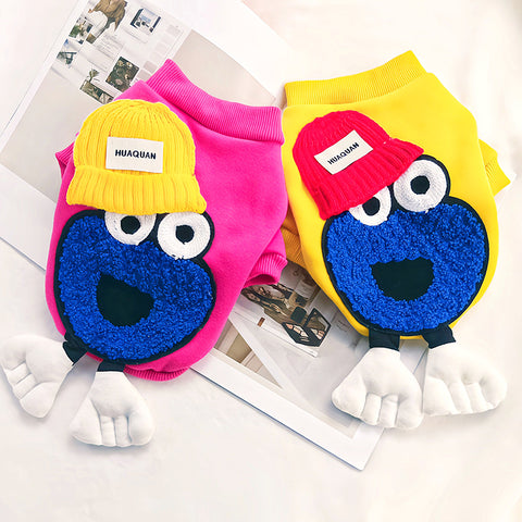 Cartoon Fleece Sweatshirt Pet Clothes