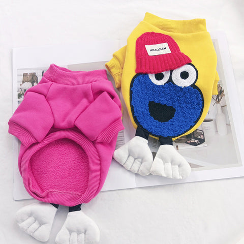 Cartoon Fleece Sweatshirt Pet Clothes