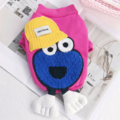 Cartoon Fleece Sweatshirt Pet Clothes