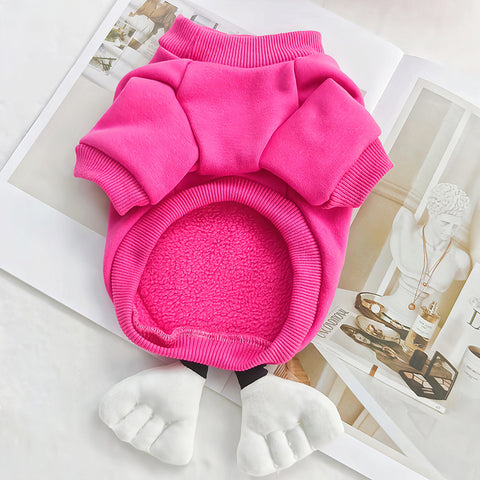 Cartoon Fleece Sweatshirt Pet Clothes