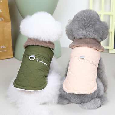 Warm Pet Fleece Vest Coat with Harness