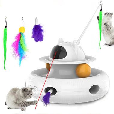 4-in-1 Rechargeable Feather Cat Toy