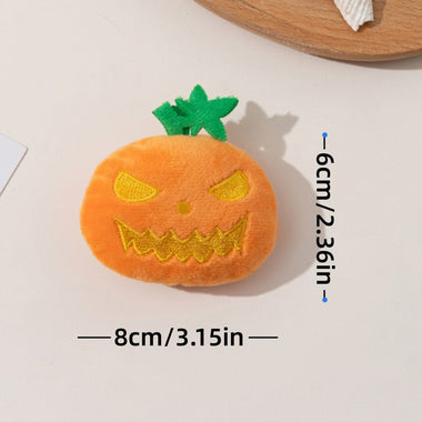 4PCS Halloween Pumpkin Interactive Plush Pet Toy