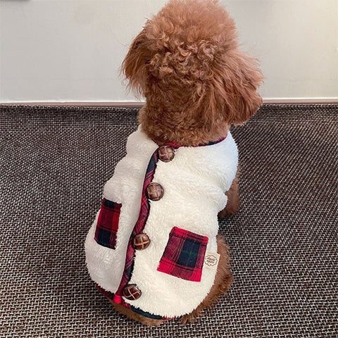 Christmas Fleece Vest With Scarf