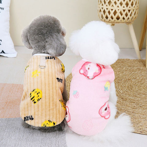 Coral Fleece Cartoon Pet Vest