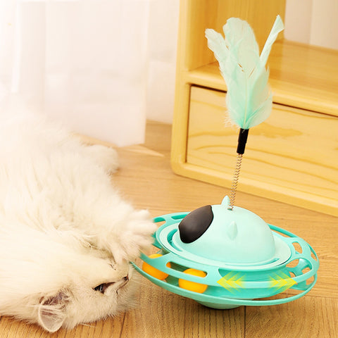 Interactive Tumbler Turntable Cat Toy