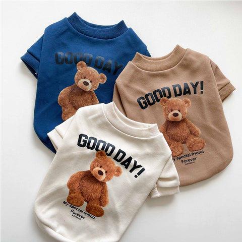 Bear Printed Dog Sport Shirt