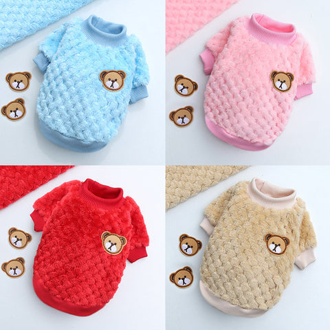 Cute Bear Pattern Flannel Pullover