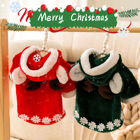 Christmas Elk Pet Cloak Cardigan