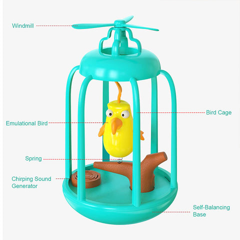 Cat Bird Cage Squeaky Toy