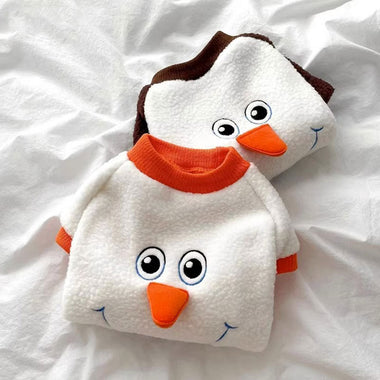 Snowman Plush Pet Sweatshirt
