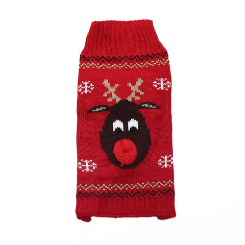 Christmas Red Nosed Deer Pet Sweater