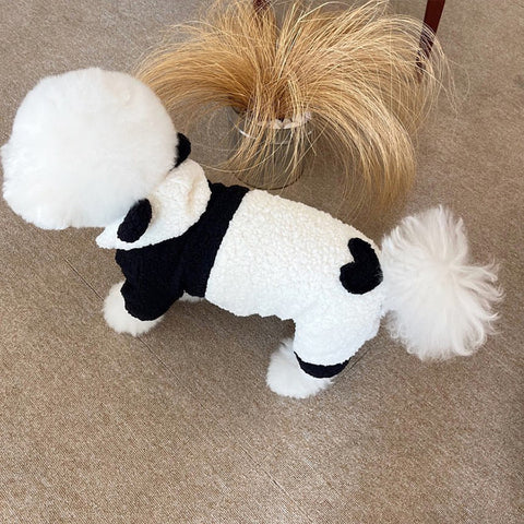 Panda Fleece Pet Four-legged Clothes