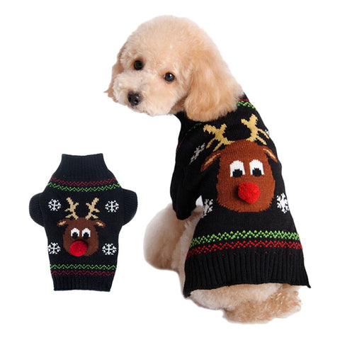 Christmas Red Nosed Deer Pet Sweater