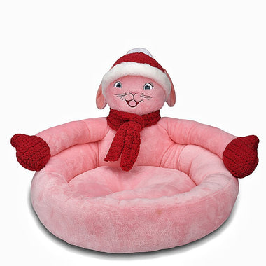 Christmas Snowman Plush Pet Bed