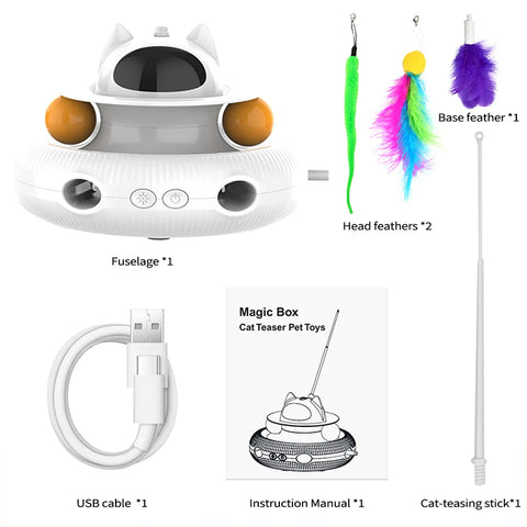 4-in-1 Rechargeable Feather Cat Toy