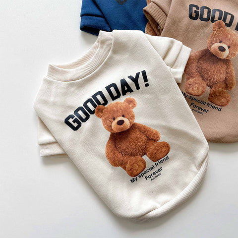Bear Printed Dog Sport Shirt