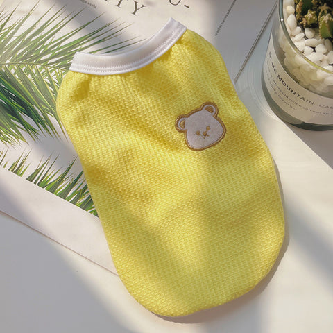 Waffle Cartoon Bear Pet Vest