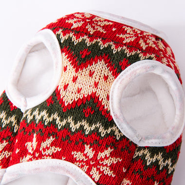 Christmas Knitted Cartoon Bear Pet Vest