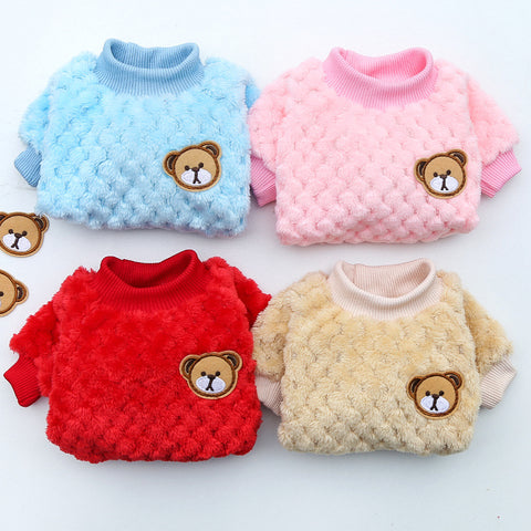 Cute Bear Pattern Flannel Pullover