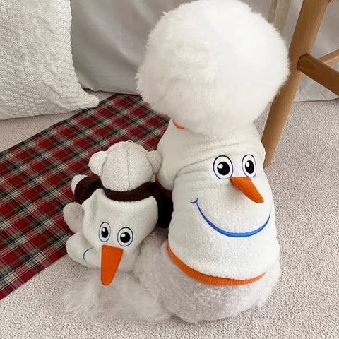 Snowman Plush Pet Sweatshirt