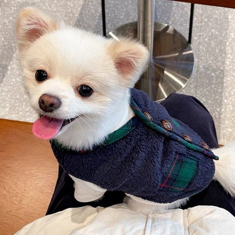 Christmas Fleece Vest With Scarf