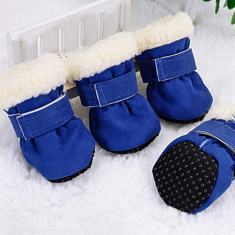 4-Pack Waterproof Fleece Pet Snow Boots