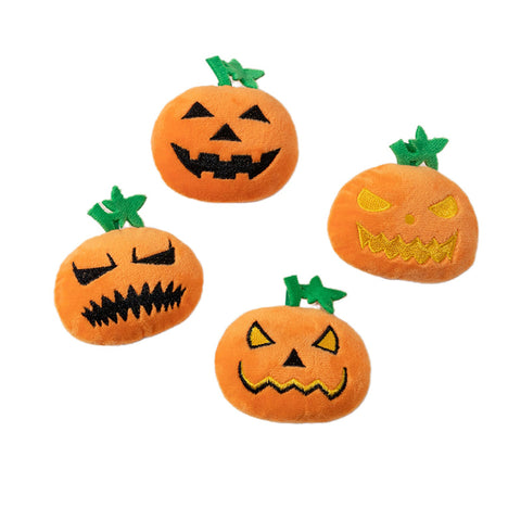 4PCS Halloween Pumpkin Interactive Plush Pet Toy