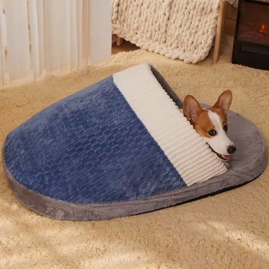 Slipper Styled Semi-Enclosed Pet Bed