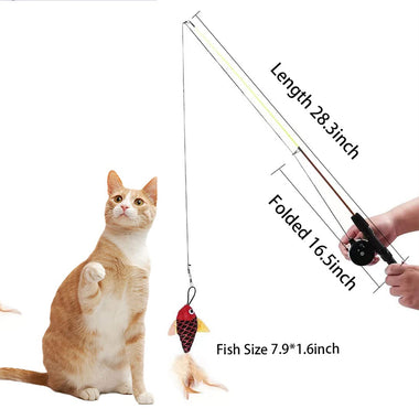 Interactive cat feather toy