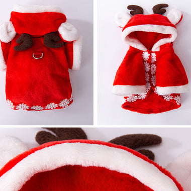 Christmas Elk Pet Cloak Cardigan