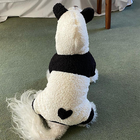 Panda Fleece Pet Four-legged Clothes