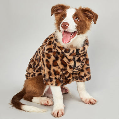 Dog Leopard Zipper Coat