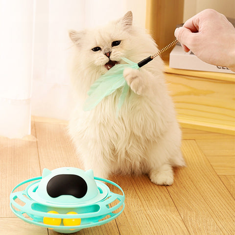 Interactive Tumbler Turntable Cat Toy