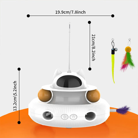 4-in-1 Rechargeable Feather Cat Toy