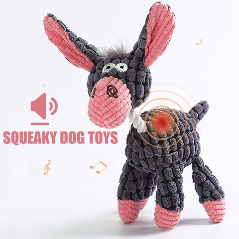 Squeaky Molar Plush Chewing Dog Toys