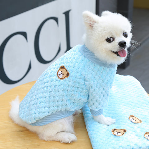 Cute Bear Pattern Flannel Pullover