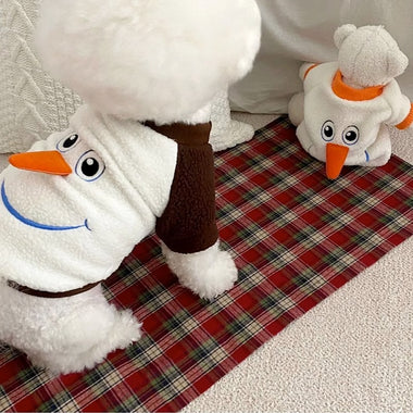 Snowman Plush Pet Sweatshirt