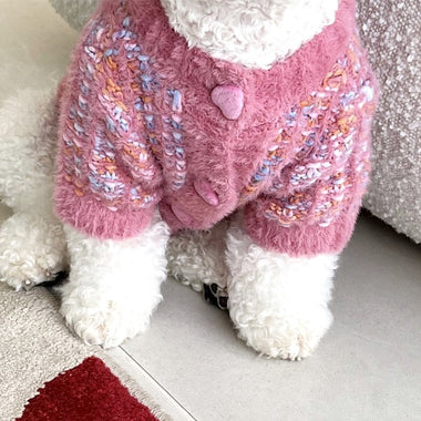 Button knitted Pet Cardigan
