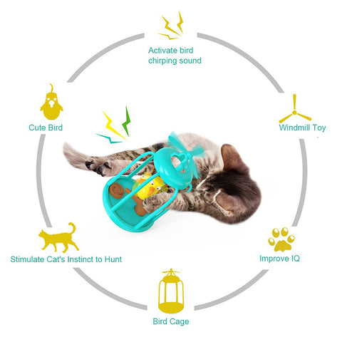 Cat Bird Cage Squeaky Toy