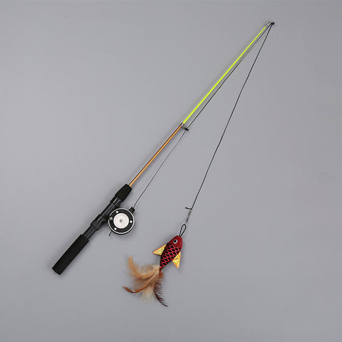 Interactive cat feather toy