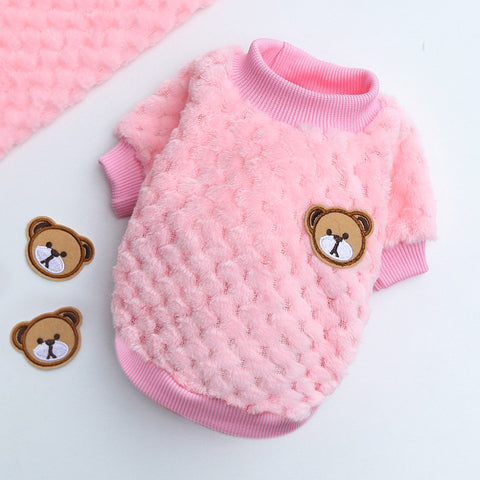 Cute Bear Pattern Flannel Pullover