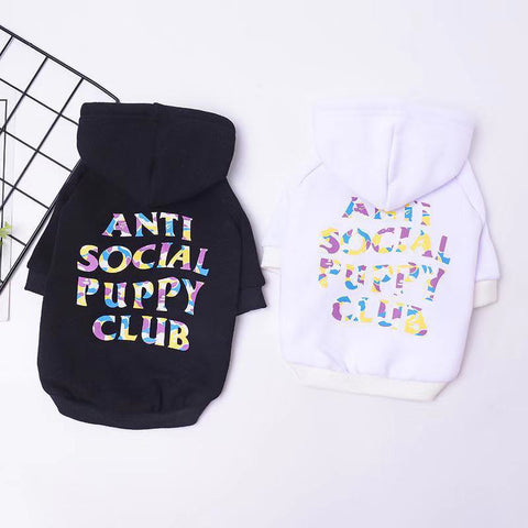 Letter Print Dog Hoodie