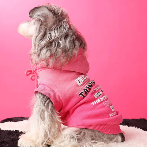 Dog Letter Print Hoodie