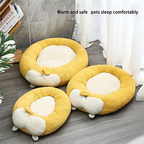 Cartoon Plush Pet Bed