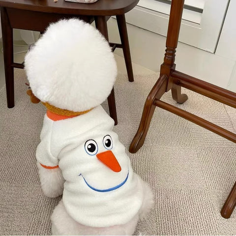 Snowman Plush Pet Sweatshirt